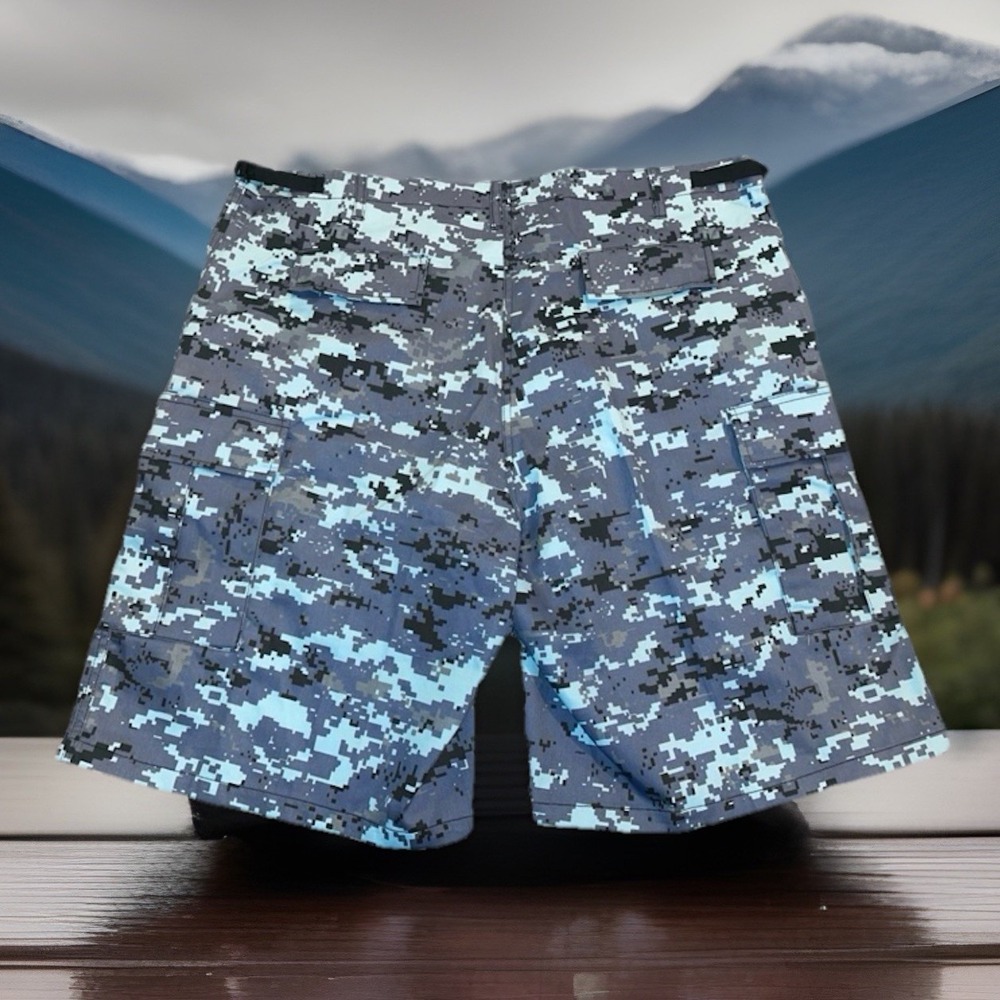 Rothco B D U Shorts Men XXXL‎ 47 - 51 Blue Digital Camo